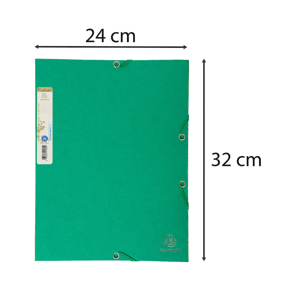 Exacompta Forever Folder 3 Flap Elastic A4 Green by Exacompta at Cult Pens