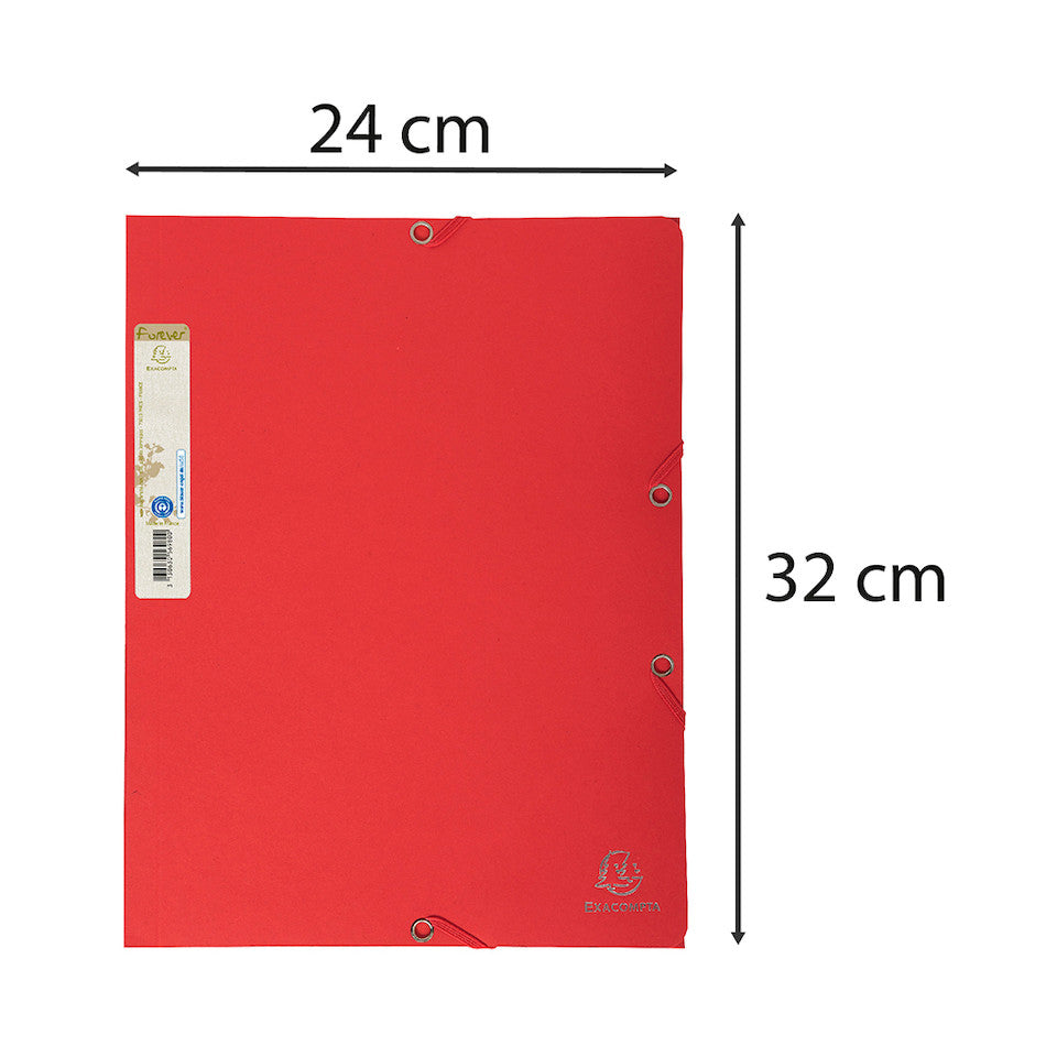Exacompta Forever Folder 3 Flap Elastic A4 Red by Exacompta at Cult Pens