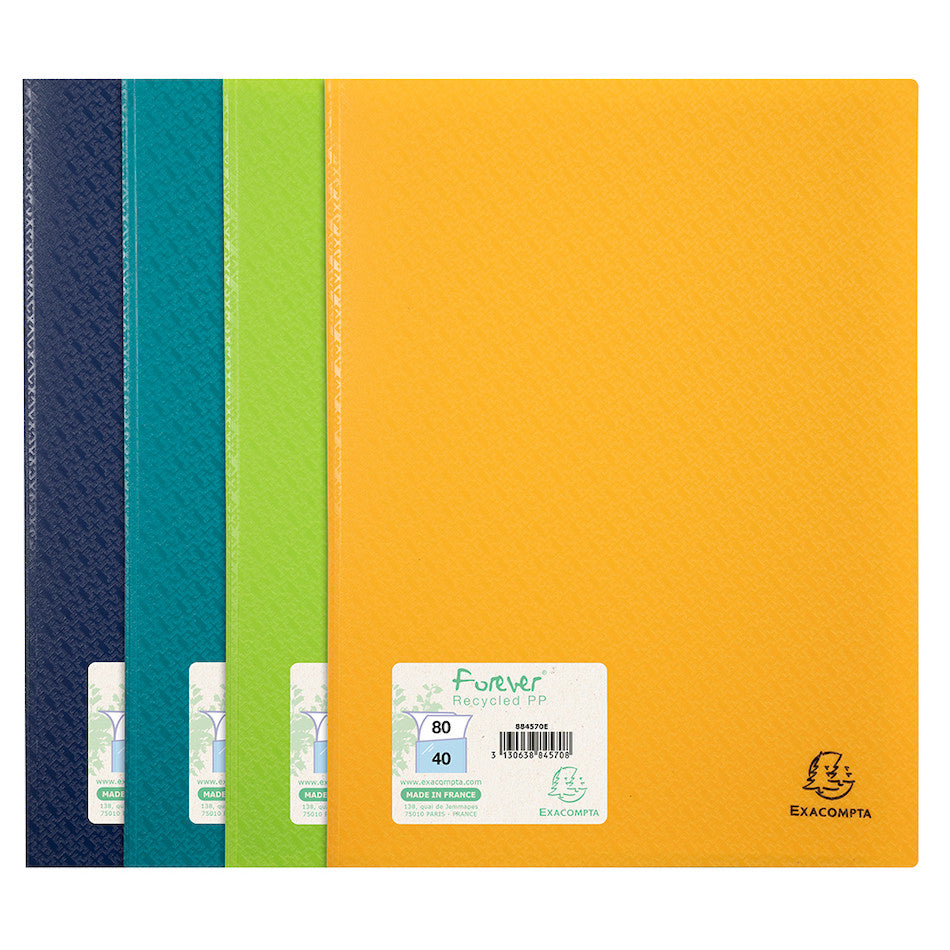 Exacompta Forever Recycled PP 40 Packet Display Book A4 Assorted Colours by Exacompta at Cult Pens