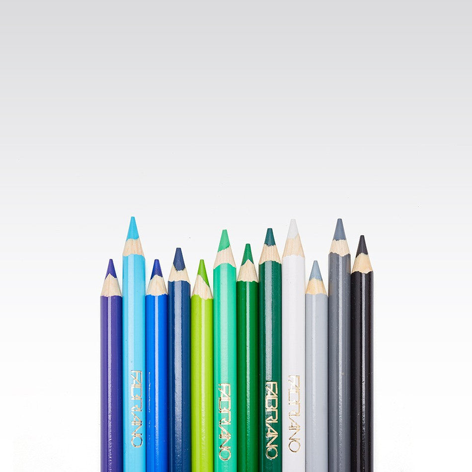Fabriano Pastelli Acquerello Watercolour Pencil Box of 12 Cool by Fabriano at Cult Pens