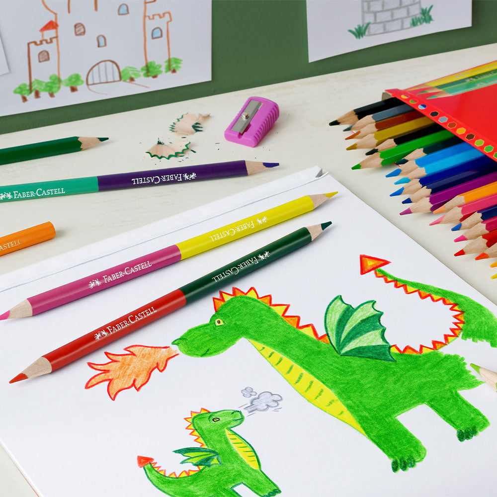 Faber-Castell Eco Colouring Pencil Set of 24 with 3 Bi-Colour Pencils by Faber-Castell at Cult Pens