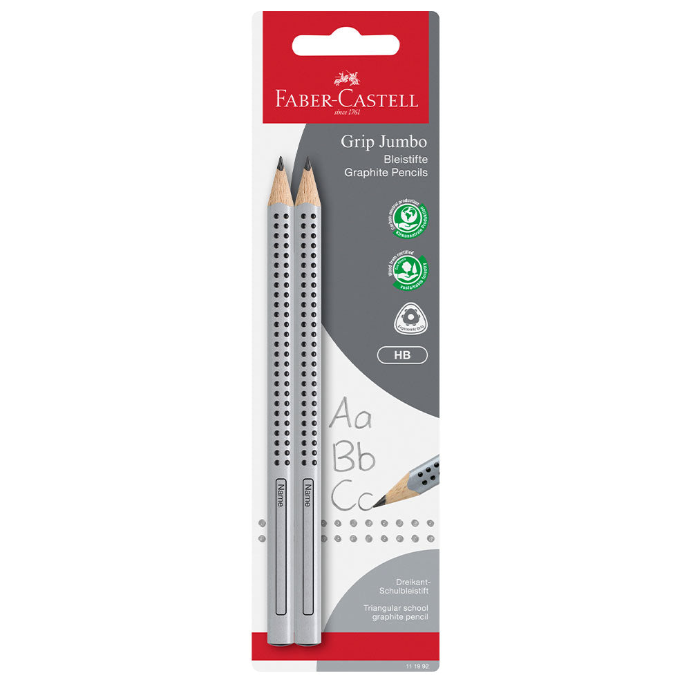Faber-Castell Jumbo Grip Graphite Pencil Set of 2 HB