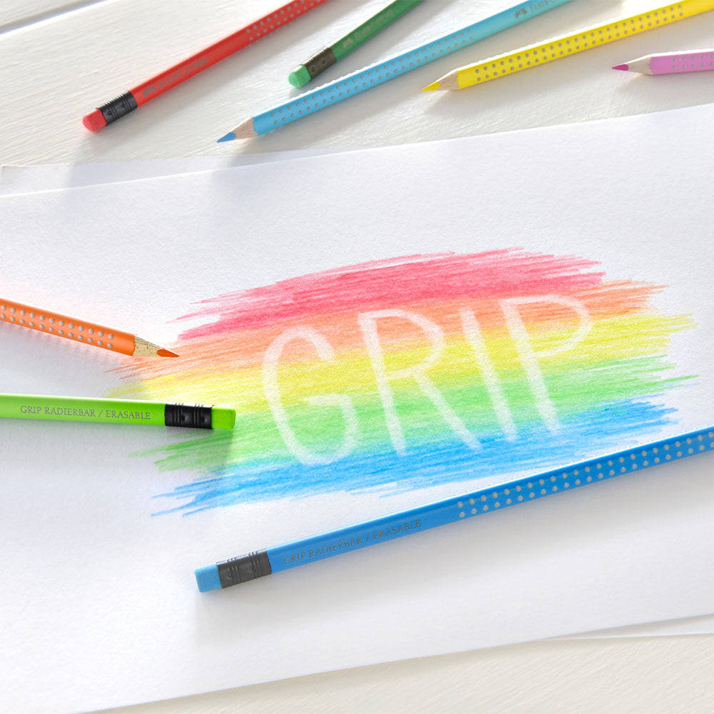 Faber-Castell Erasable Grip Colouring Pencils Set of 10 by Faber-Castell at Cult Pens