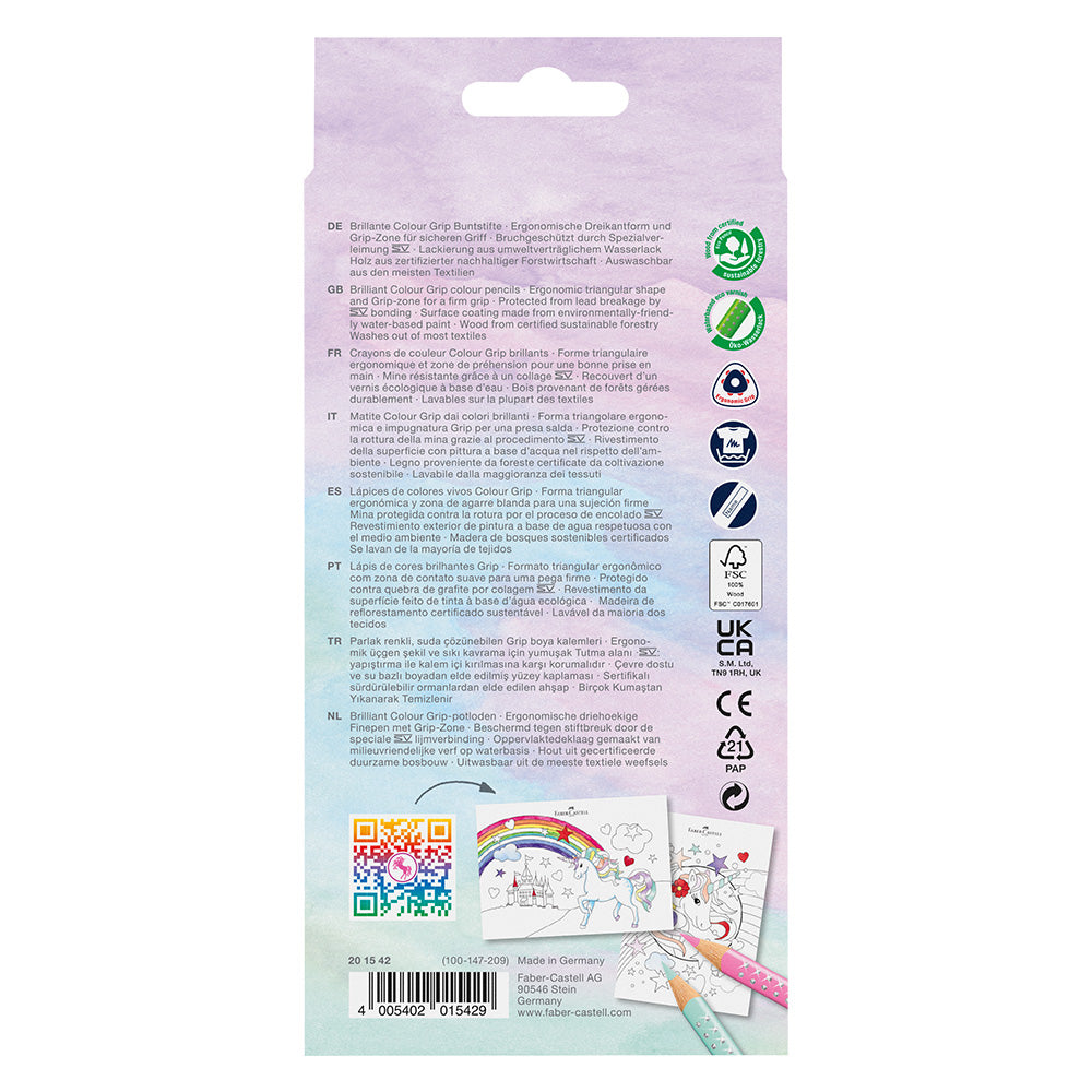 Faber-Castell Colouring Pencils Colour Grip Special Edition Unicorn Set 10+3 by Faber-Castell at Cult Pens