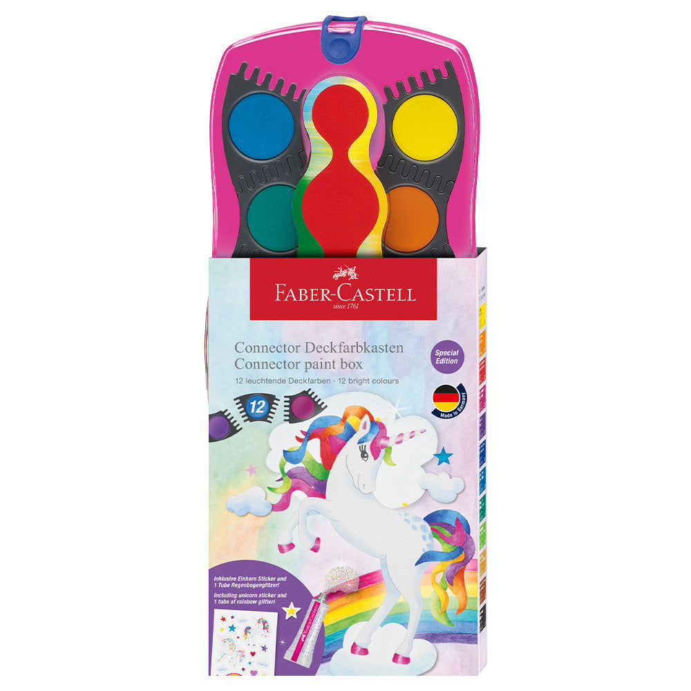 Faber-Castell Connector Paint Box Special Edition Set of 12 Unicorn by Faber-Castell at Cult Pens