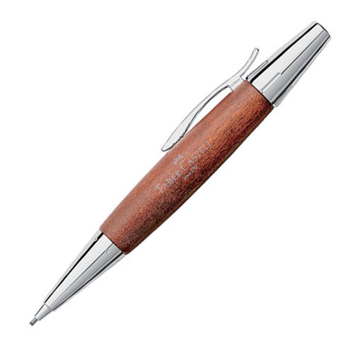 Faber-Castell e-motion Pencil Chrome and Wood by Faber-Castell at Cult Pens