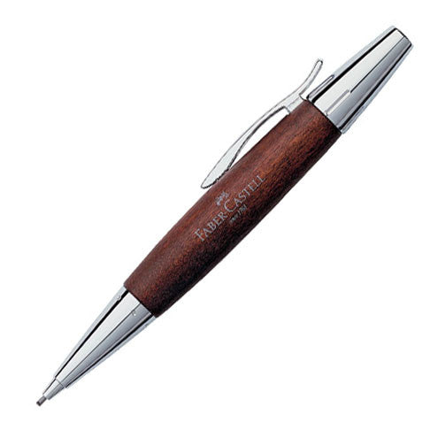 Faber-Castell e-motion Pencil Chrome and Wood by Faber-Castell at Cult Pens