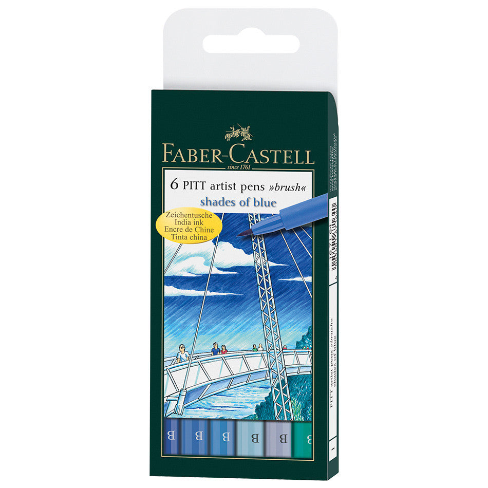 Faber-Castell Pitt Artist Brush Pen Set of 6 by Faber-Castell at Cult Pens