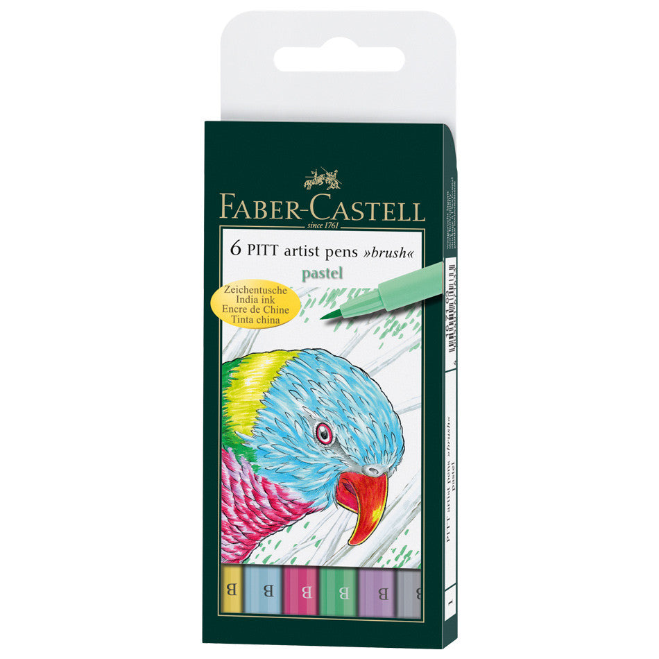 Faber-Castell Pitt Artist Brush Pen Set of 6 by Faber-Castell at Cult Pens
