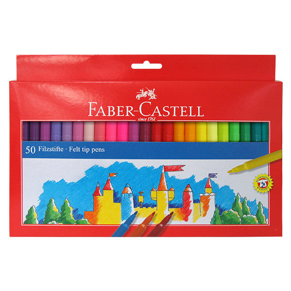 Faber-Castell Fibre-Tip Colouring Pen Set of 50 by Faber-Castell at Cult Pens