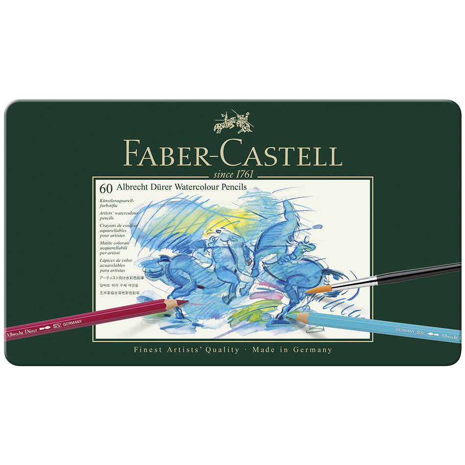 Faber-Castell Albrecht Durer Artists Watercolour Pencil Tin of 60 by Faber-Castell at Cult Pens