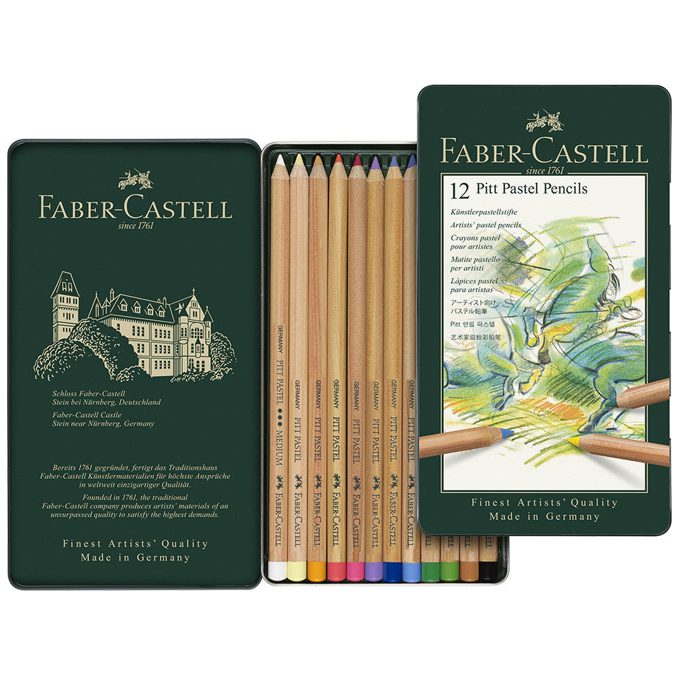 Faber-Castell Pitt Pastel Pencils Set of 12 by Faber-Castell at Cult Pens