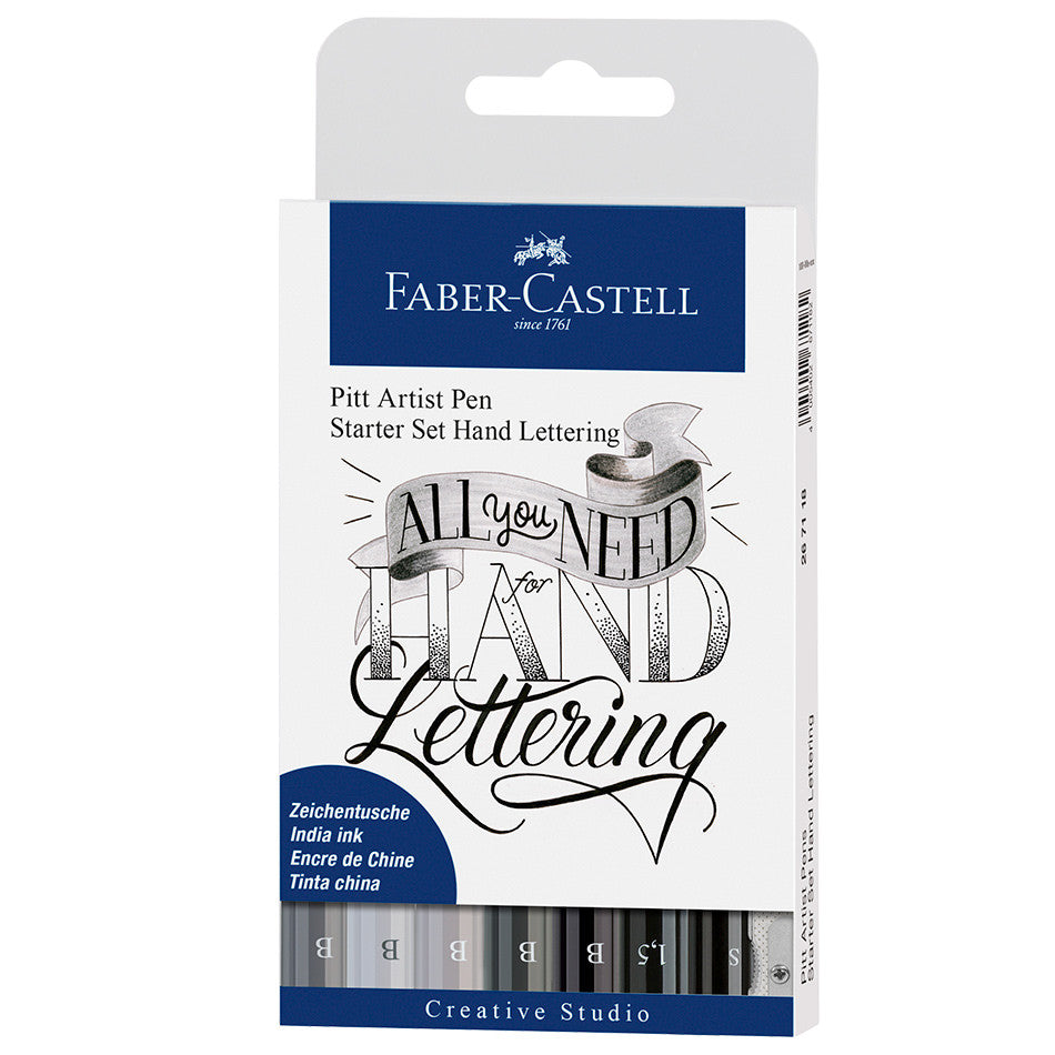 Faber-Castell Pitt Artist Pen Hand Lettering Starter Set by Faber-Castell at Cult Pens