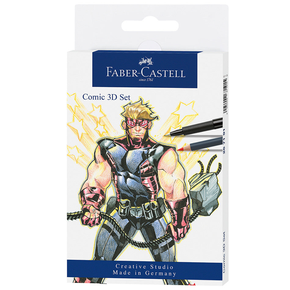 Faber-Castell Pitt Artist Pen Comic Illustration 3D Set by Faber-Castell at Cult Pens