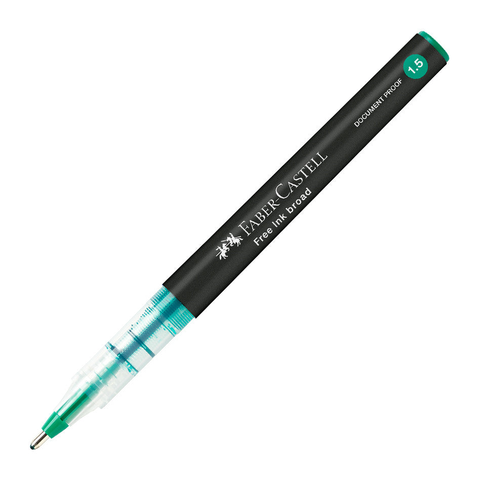 Faber-Castell Tintenroller Free Ink Needle 0,7mm Schwarz – Dokumentenecht Mit Sichtfenster Für Tintenstand