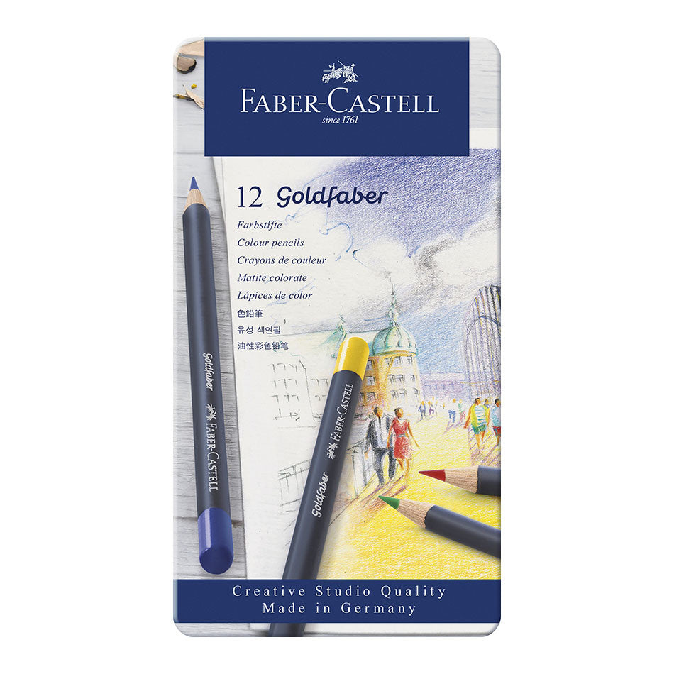 Faber-Castell Goldfaber Colour Pencils Tin of 12 by Faber-Castell at Cult Pens