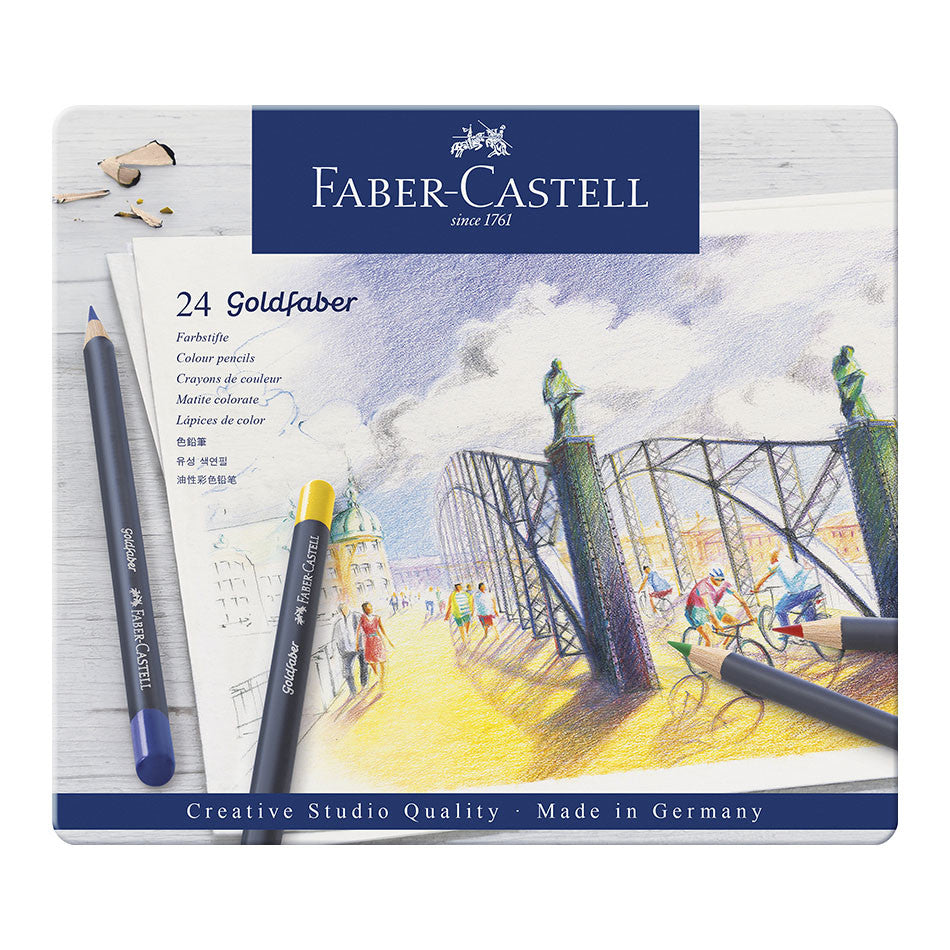 Faber-Castell Goldfaber Colour Pencils Tin of 24 by Faber-Castell at Cult Pens