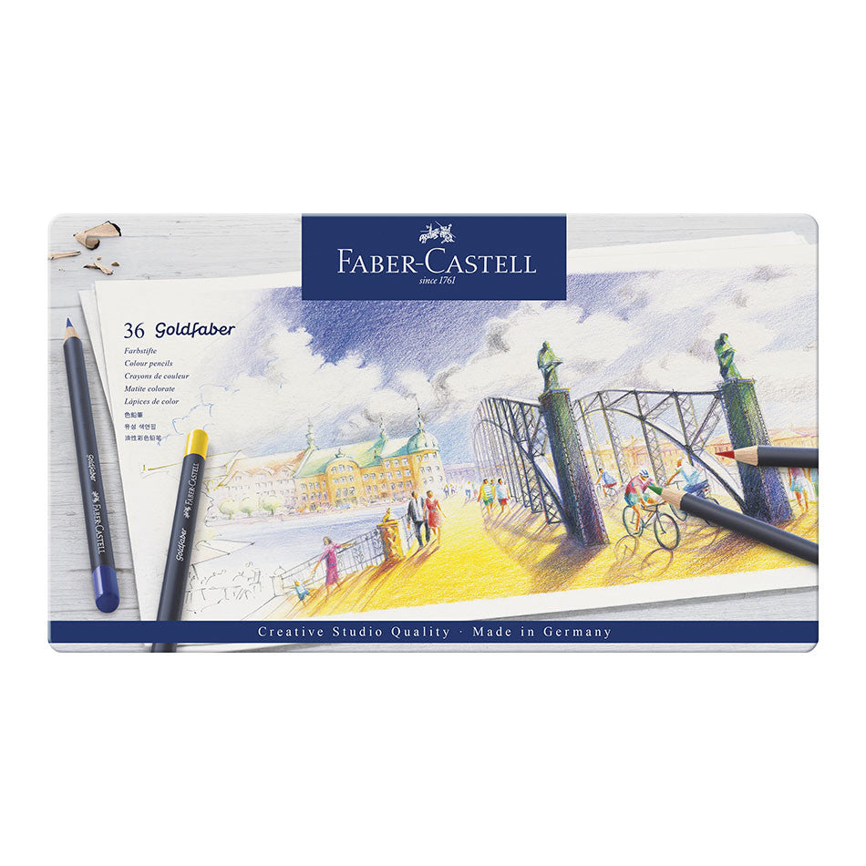Faber-Castell Goldfaber Colour Pencils Tin of 36 by Faber-Castell at Cult Pens