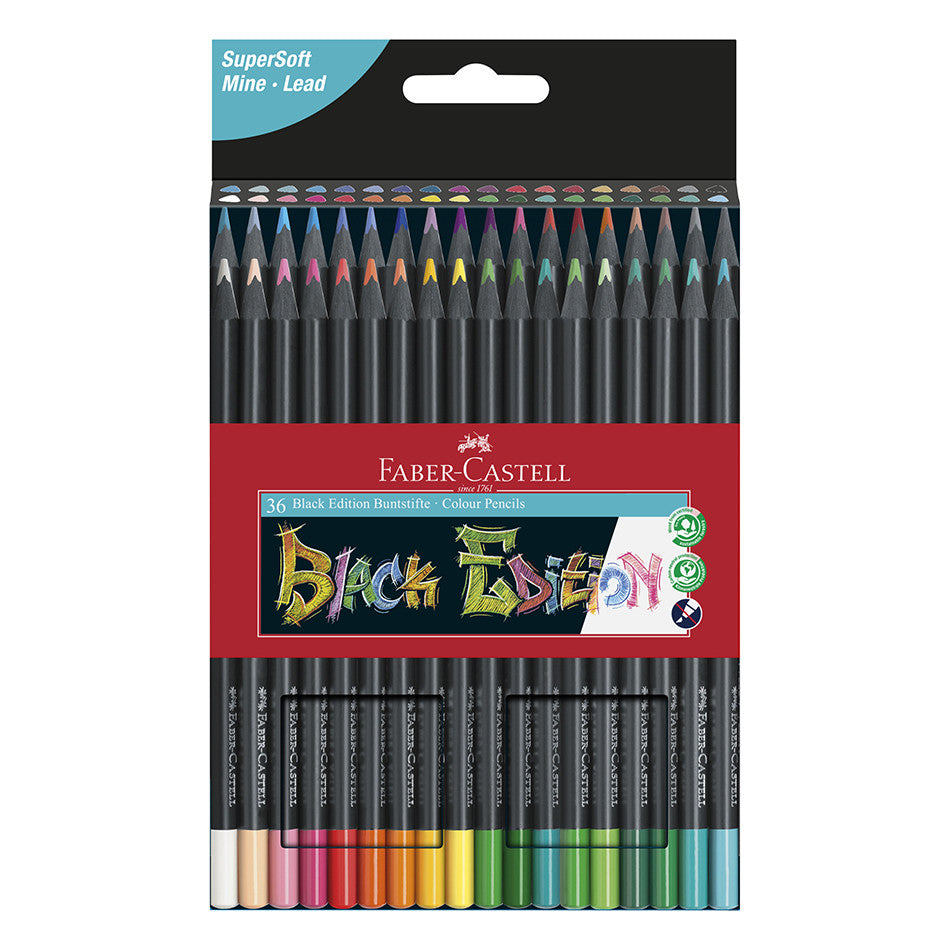 Faber-Castell Colour Pencils Black Edition Set of 36 by Faber-Castell at Cult Pens