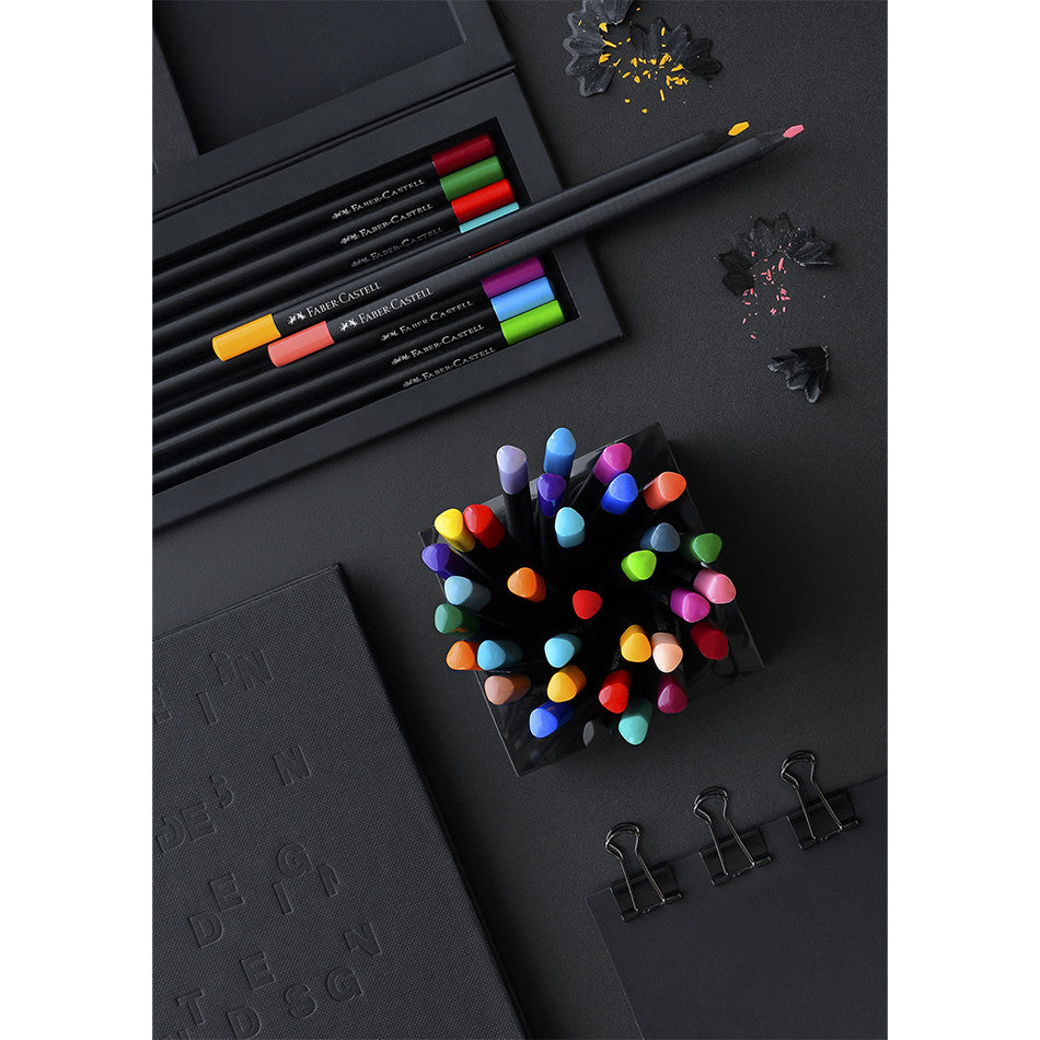Faber-Castell Colour Pencils Black Edition Set of 12 by Faber-Castell at Cult Pens