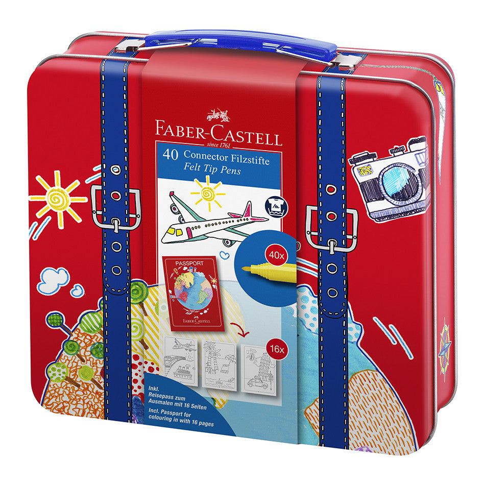 Faber-Castell Connector Pen Travel Suitcase of 40 by Faber-Castell at Cult Pens