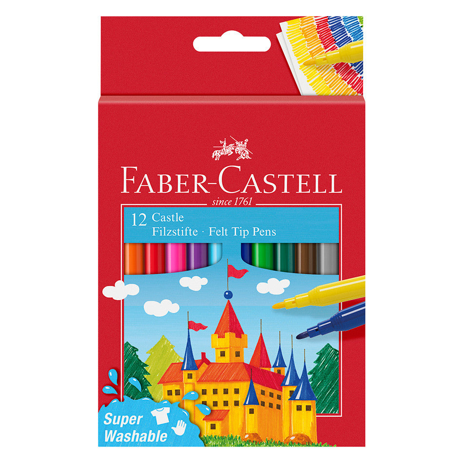 Faber-Castell Castle Fibre-Tip Pen Set of 12 by Faber-Castell at Cult Pens