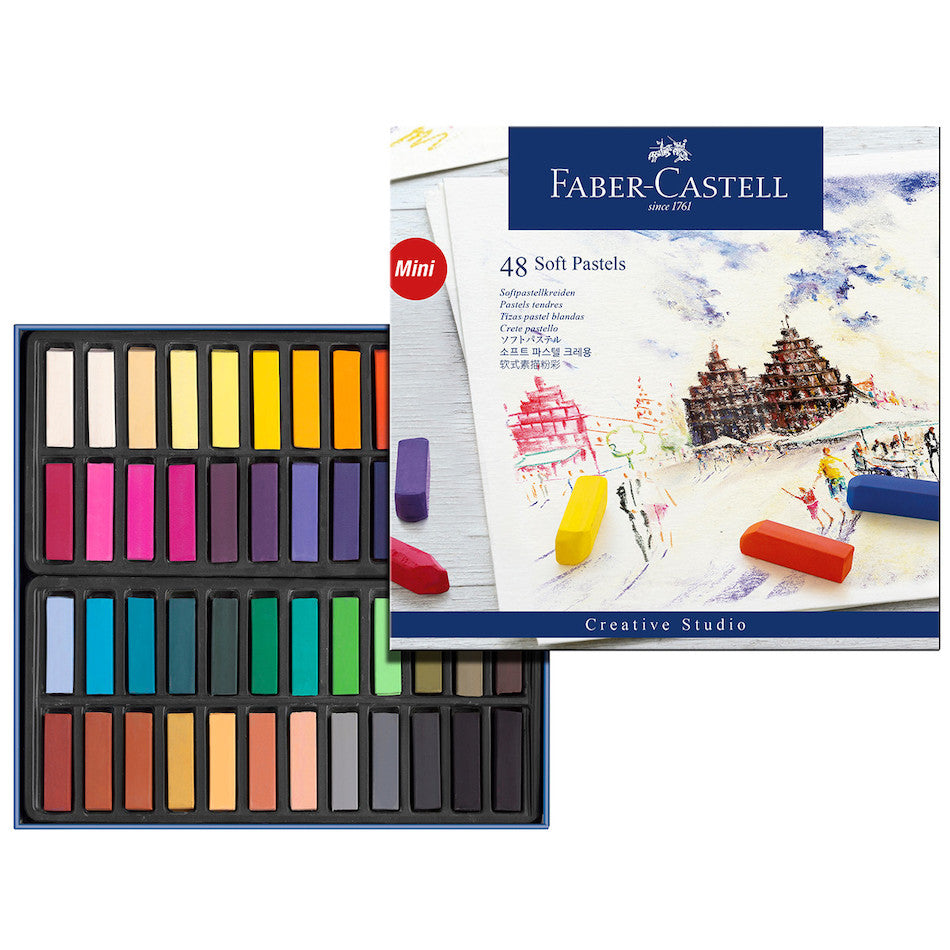 Faber-Castell Creative Studio Half-Stick Soft Pastels Box of 48 by Faber-Castell at Cult Pens