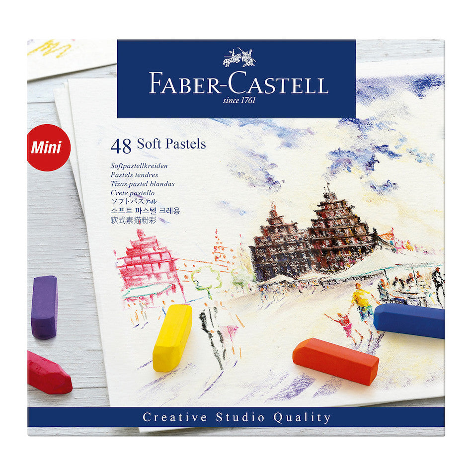 Faber-Castell Creative Studio Half-Stick Soft Pastels Box of 48 by Faber-Castell at Cult Pens