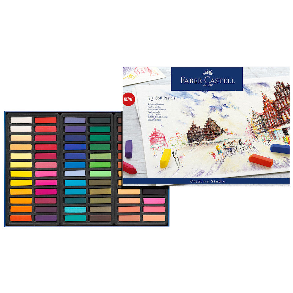 Faber-Castell Creative Studio Half-Stick Soft Pastels Box of 72 by Faber-Castell at Cult Pens