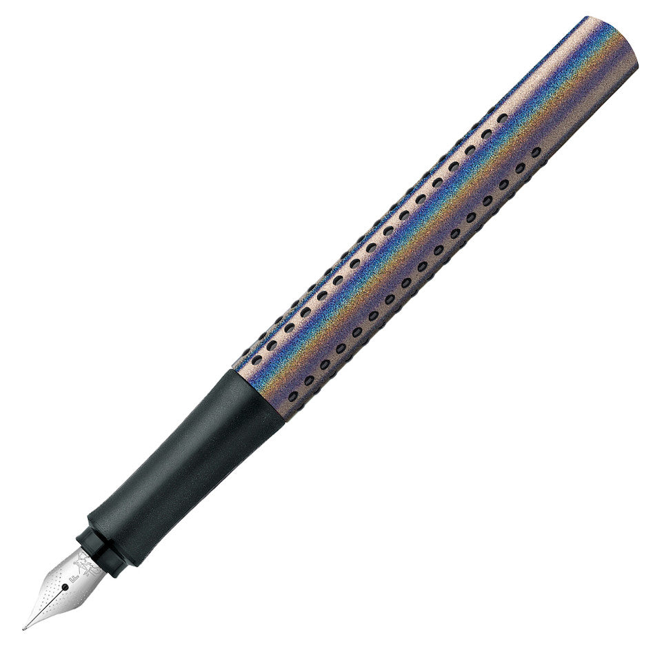 Faber-Castell Grip Edition Fountain Pen Glam Silver by Faber-Castell at Cult Pens