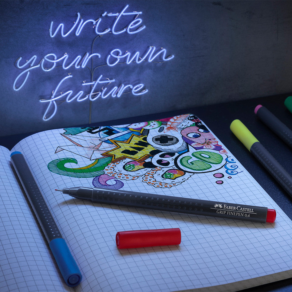 Faber-Castell Grip Finepen 0.4 Set of 10 by Faber-Castell at Cult Pens