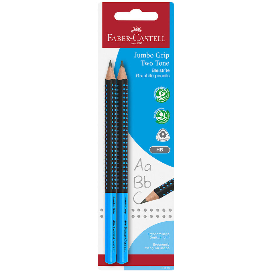 Faber-Castell Jumbo Grip Two Tone Graphite Pencil Set of 2 by Faber-Castell at Cult Pens