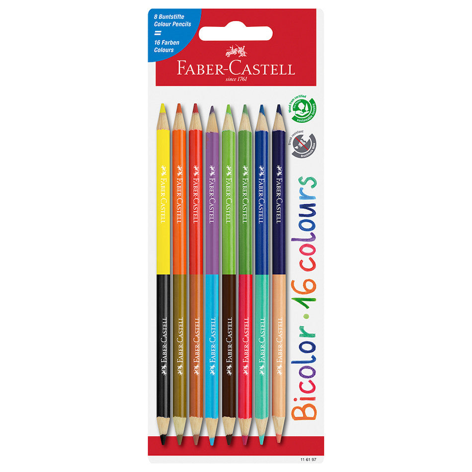 Faber-Castell Colour Pencil Bicolor Set of 8 by Faber-Castell at Cult Pens