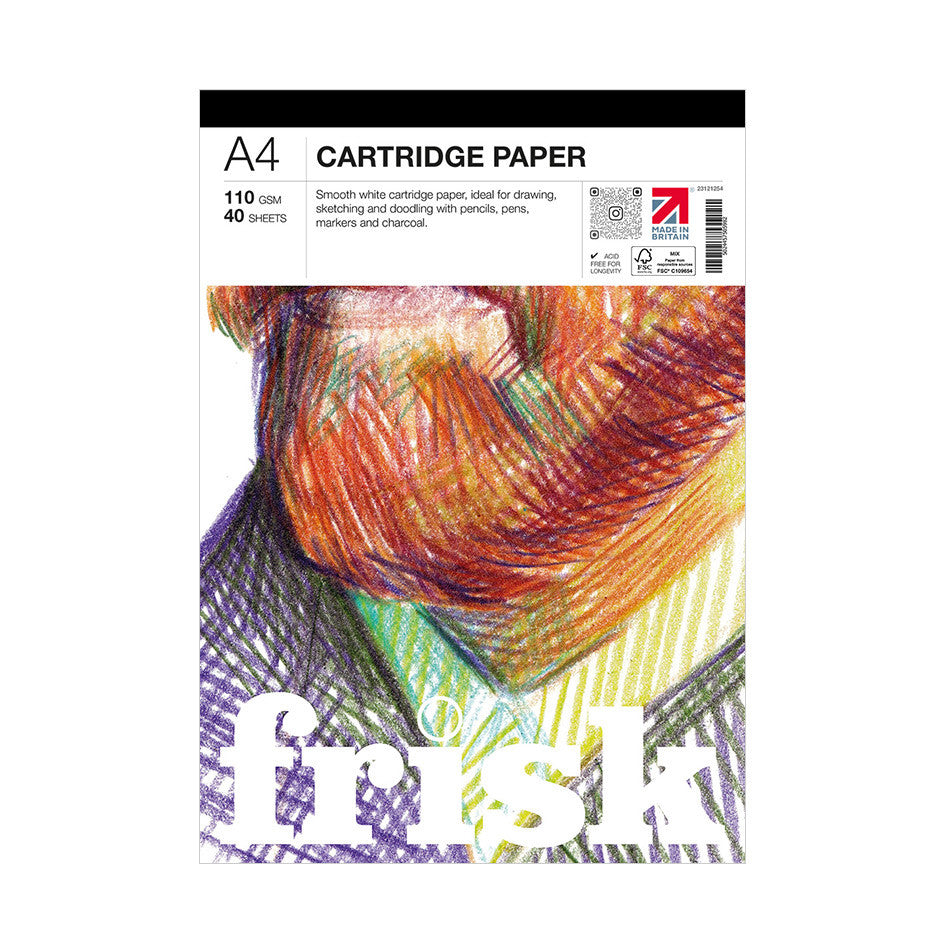 Frisk Cartridge Paper Pad A4 40 Sheets by Frisk at Cult Pens