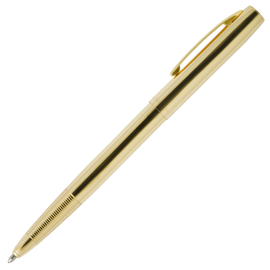 Fisher Space Pen Cap-O-Matic Pressurised Ballpoint Pen Lacquered Brass by Fisher Space Pen at Cult Pens