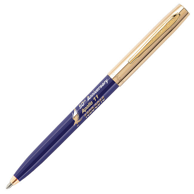 Fisher Space Pen Cap-O-Matic Apollo 11 50th Anniversary Pressurised Ballpoint Pen Blue and Gold by Fisher Space Pen at Cult Pens