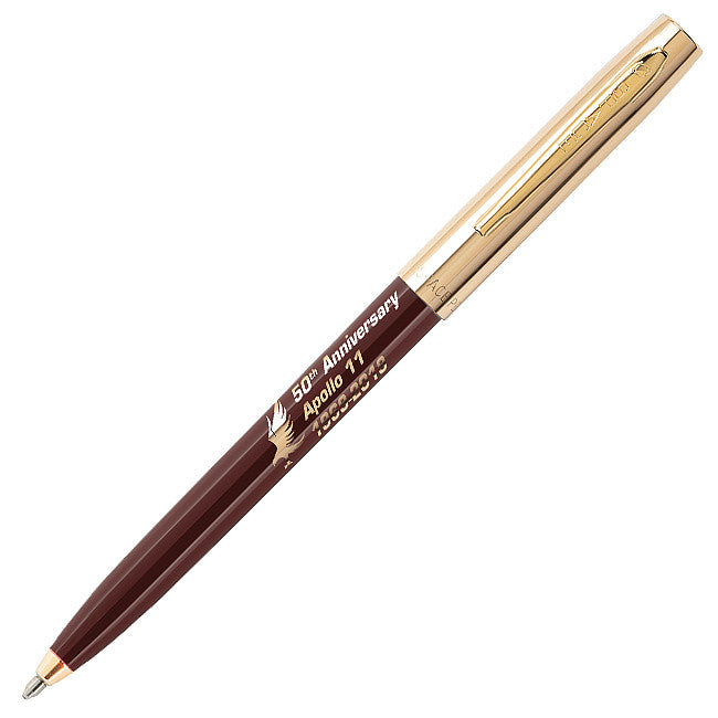Fisher Space Pen Cap-O-Matic Apollo 11 50th Anniversary Pressurised Ballpoint Pen Maroon and Gold by Fisher Space Pen at Cult Pens