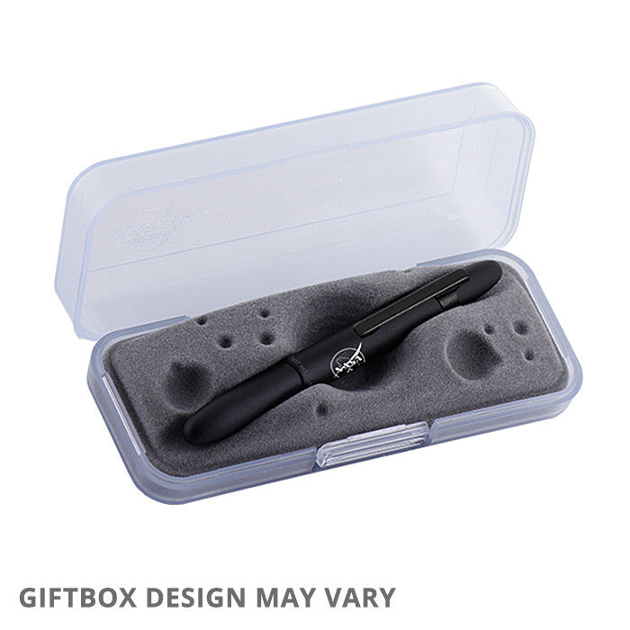 Fisher Space Pen Bullet Ballpoint Pen with Clip Matte Black with NASA Meatball Logo by Fisher Space Pen at Cult Pens