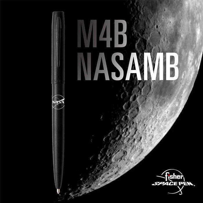 Fisher Space Pen Cap-O-Matic Ballpoint Pen Matte Black with NASA Meatball Logo by Fisher Space Pen at Cult Pens