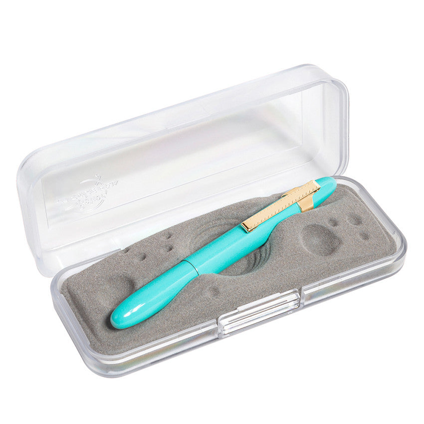 Fisher Space Pen Bullet Pressurised Ballpoint Pen Tahitian Blue with Gold Grip and Clip by Fisher Space Pen at Cult Pens