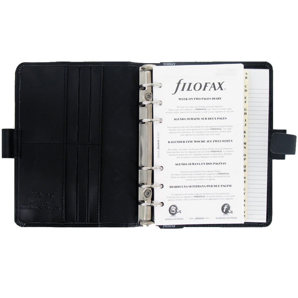 Filofax Metropol Personal Organiser Black by Filofax at Cult Pens