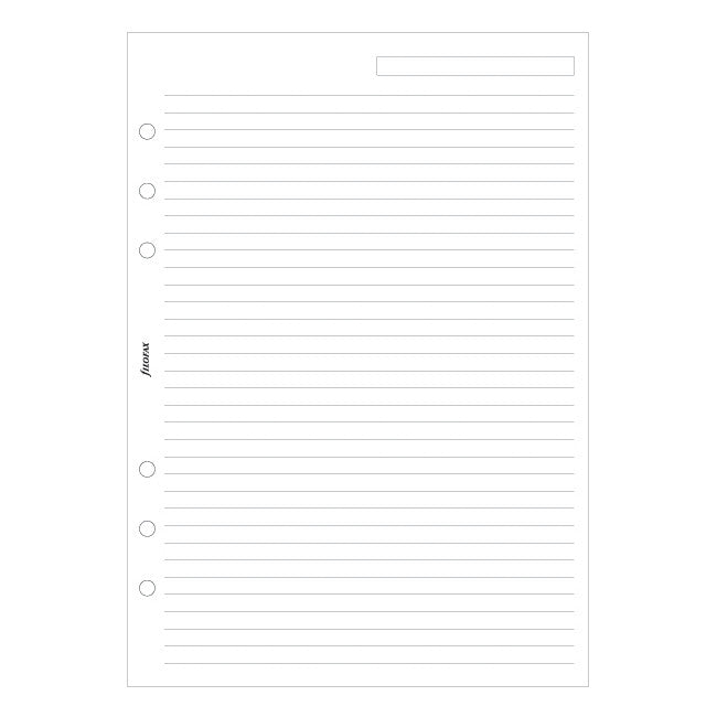 Filofax Notepaper Ruled White by Filofax at Cult Pens