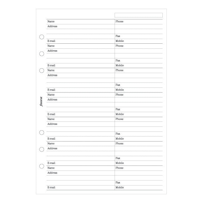 Filofax Name and Address by Filofax at Cult Pens