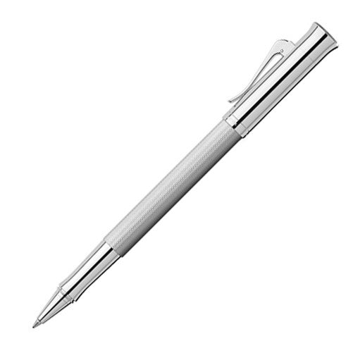 Graf von Faber-Castell Guilloche Rollerball Pen Rhodium by Graf von Faber-Castell at Cult Pens