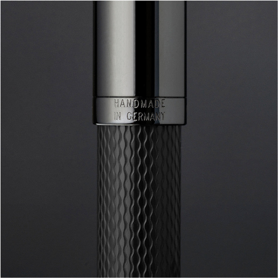 Graf von Faber-Castell Guilloche Fountain Pen Black Edition by Graf von Faber-Castell at Cult Pens