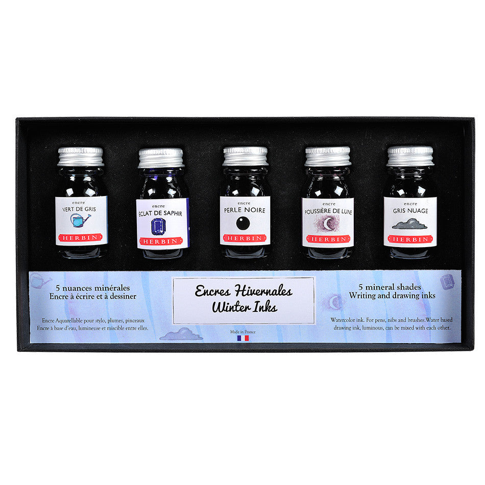 Herbin Seasons 5 Piece Assorted Ink Set Winter by Herbin at Cult Pens