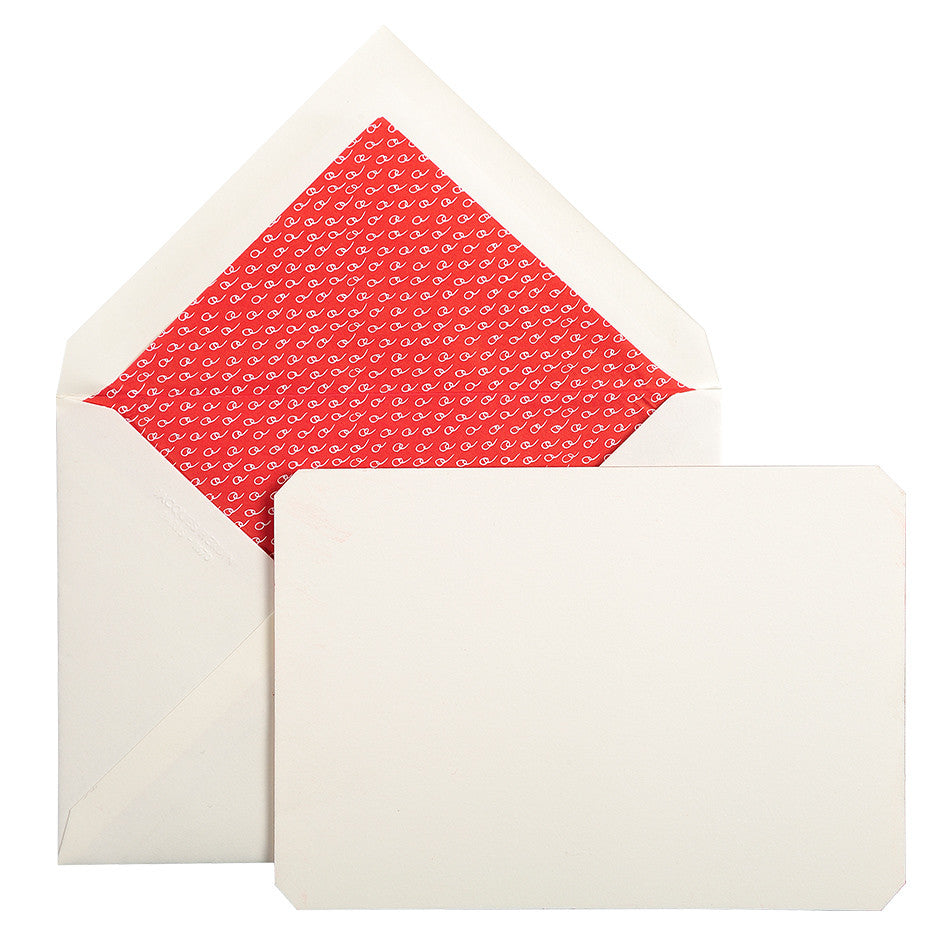 Jacques Herbin Card and Envelope Set C6 Red by Herbin at Cult Pens