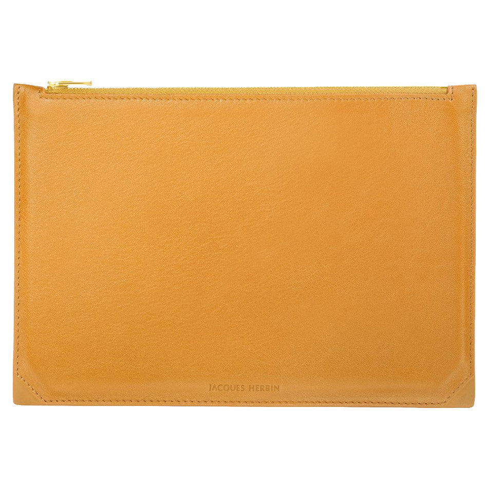 Jacques Herbin Leather Case Large Amber by Herbin at Cult Pens