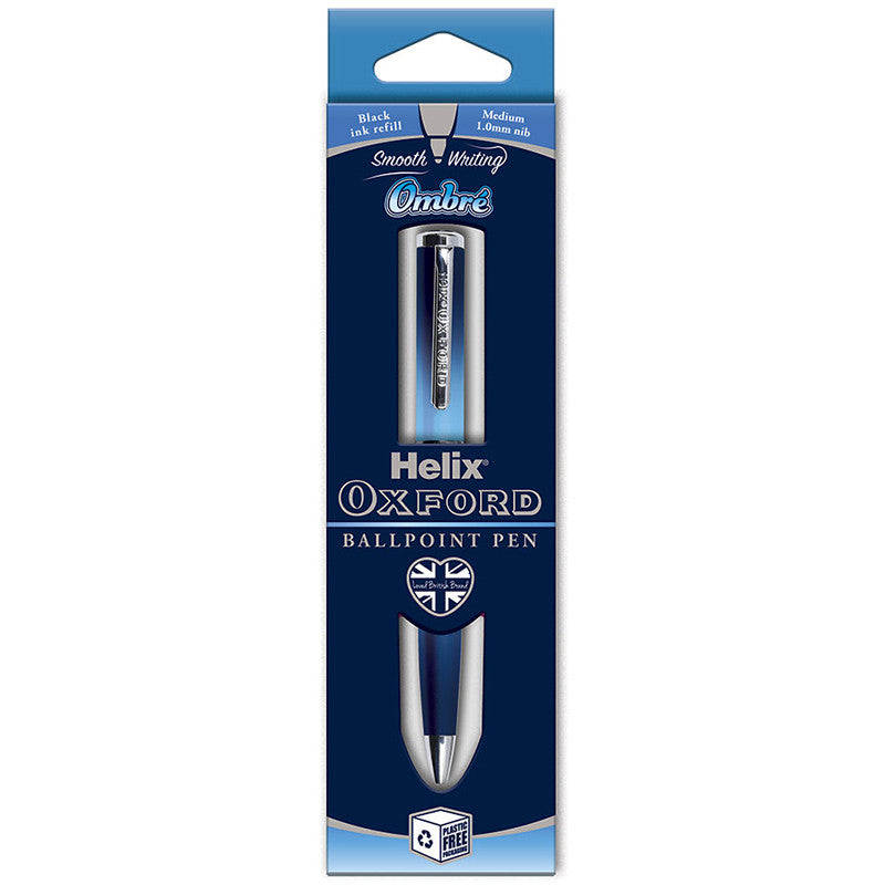 Helix Oxford Ombre Ballpoint Pen Blue by Helix Oxford at Cult Pens