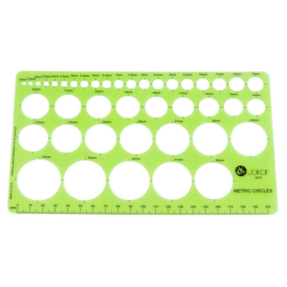 Jakar Metric Circles Template by Jakar at Cult Pens